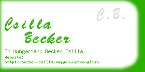 csilla becker business card